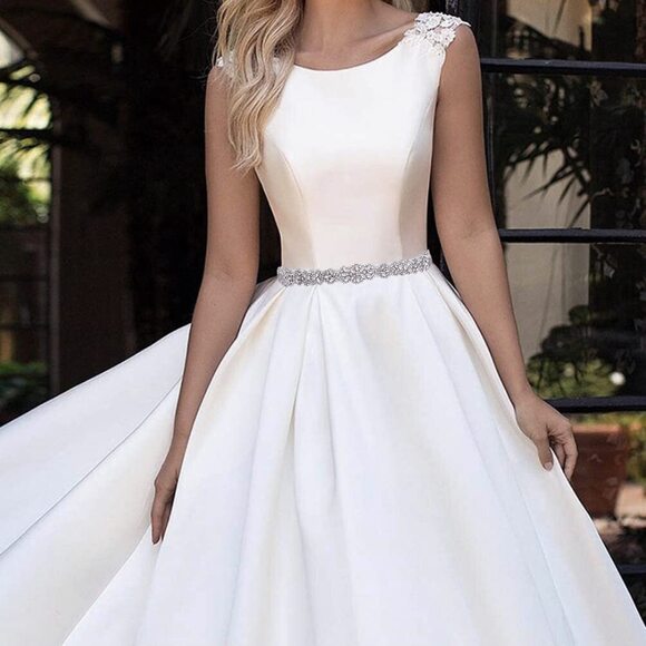 Wedding Belt Rhinestones Bridal Belts For Womens Dresses Brides Bridesmaid😝 - Picture 2 of 6